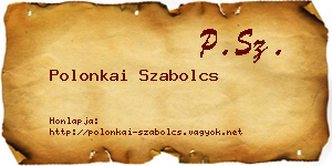 Polonkai Szabolcs névjegykártya